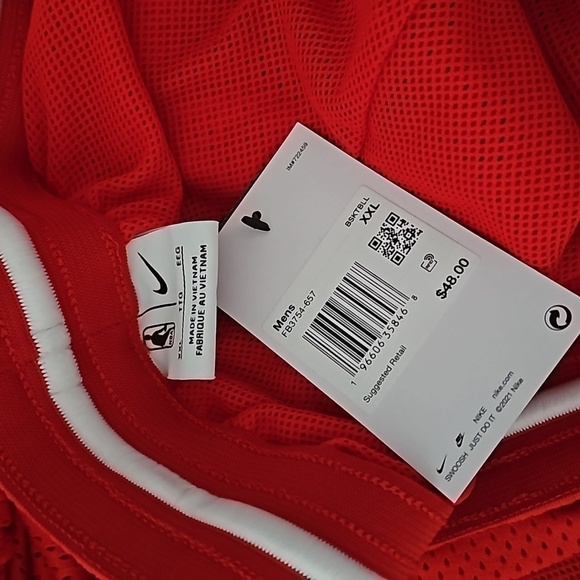 Nike Washington Wizards Red Mesh Basketball Shorts Size XXL NWT - Picture 5 of 7